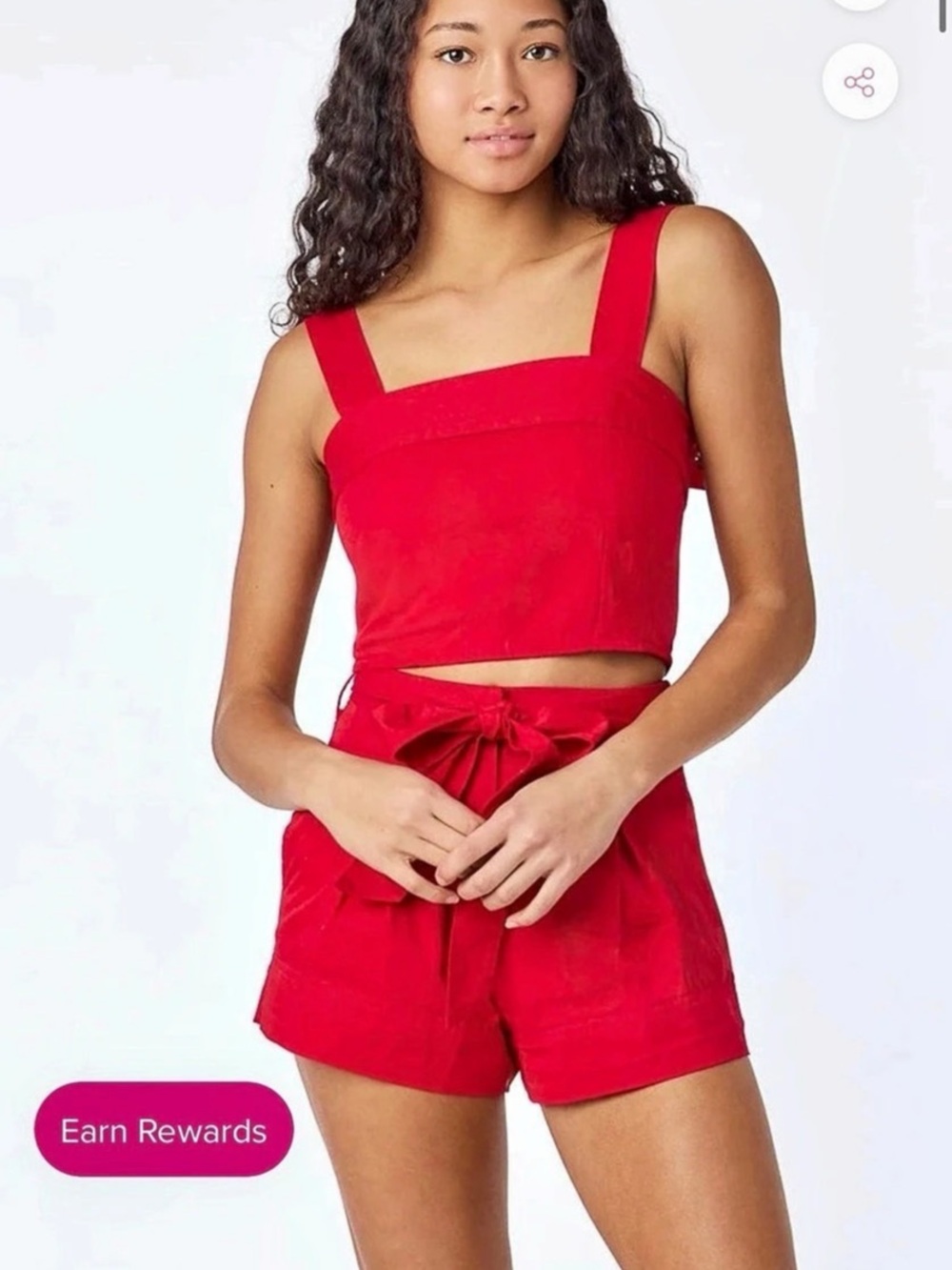 Cake for Dinner Red Crop Size small NWT
